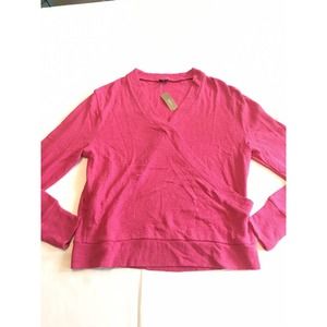 J.Crew Faux Wrap Pink Light Sweater Textured Crepe Crisp Berry Womens Size S